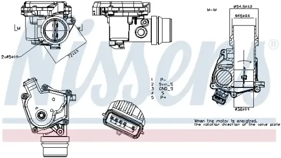 Drosselklappenstutzen 5 V NISSENS 955364 Bild Drosselklappenstutzen 5 V NISSENS 955364
