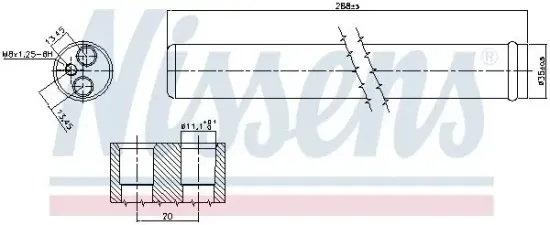 Trockner, Klimaanlage NISSENS 95772 Bild Trockner, Klimaanlage NISSENS 95772