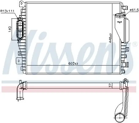 Ladeluftkühler NISSENS 96045 Bild Ladeluftkühler NISSENS 96045
