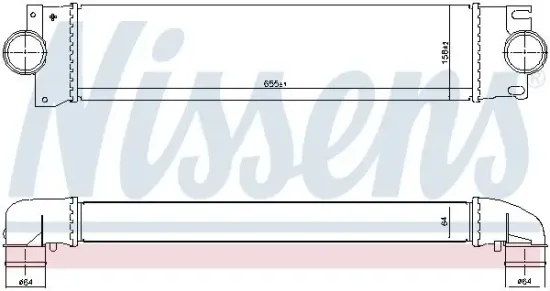 Ladeluftkühler NISSENS 96071 Bild Ladeluftkühler NISSENS 96071