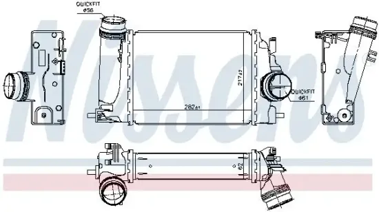 Ladeluftkühler NISSENS 961122 Bild Ladeluftkühler NISSENS 961122