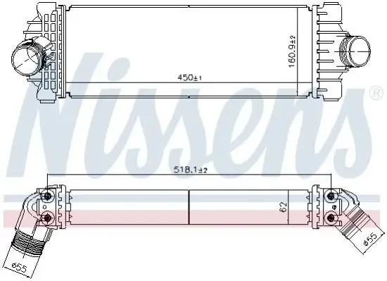 Ladeluftkühler NISSENS 961230 Bild Ladeluftkühler NISSENS 961230