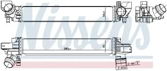 Ladeluftkühler NISSENS 961233 Bild Ladeluftkühler NISSENS 961233