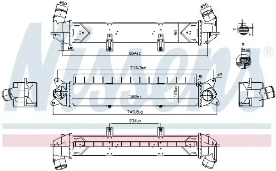 Ladeluftkühler NISSENS 961241 Bild Ladeluftkühler NISSENS 961241