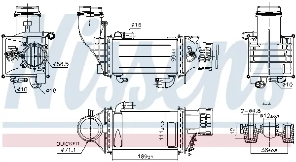 Ladeluftkühler NISSENS 961247