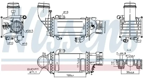 Ladeluftkühler NISSENS 961247 Bild Ladeluftkühler NISSENS 961247