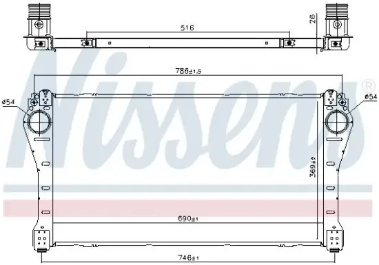 Ladeluftkühler NISSENS 961250 Bild Ladeluftkühler NISSENS 961250