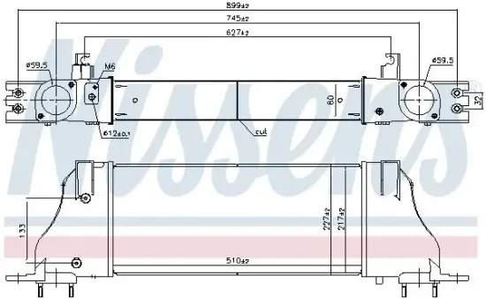 Ladeluftkühler NISSENS 961251 Bild Ladeluftkühler NISSENS 961251