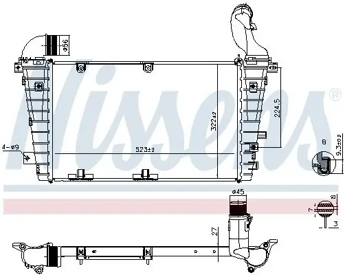 Ladeluftkühler NISSENS 961267 Bild Ladeluftkühler NISSENS 961267