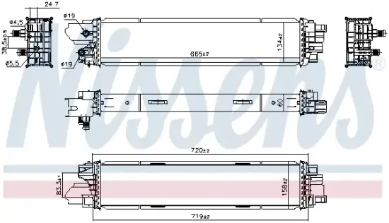 Ladeluftkühler NISSENS 961272 Bild Ladeluftkühler NISSENS 961272
