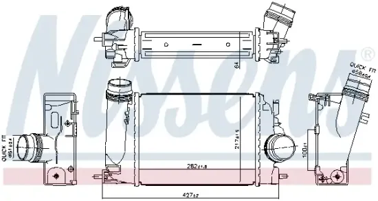 Ladeluftkühler NISSENS 961309 Bild Ladeluftkühler NISSENS 961309