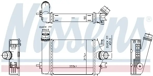 Ladeluftkühler NISSENS 961313