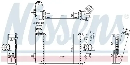 Ladeluftkühler NISSENS 961313 Bild Ladeluftkühler NISSENS 961313