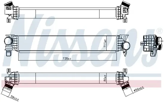 Ladeluftkühler NISSENS 961315 Bild Ladeluftkühler NISSENS 961315