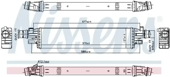Ladeluftkühler NISSENS 961319 Bild Ladeluftkühler NISSENS 961319