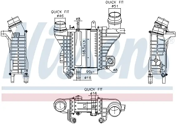 Ladeluftkühler NISSENS 961321