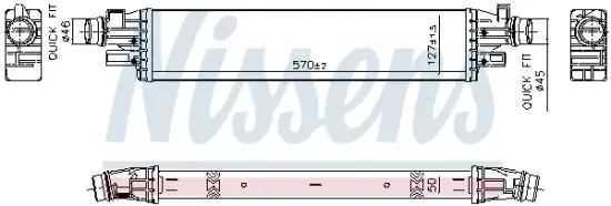 Ladeluftkühler NISSENS 961335 Bild Ladeluftkühler NISSENS 961335