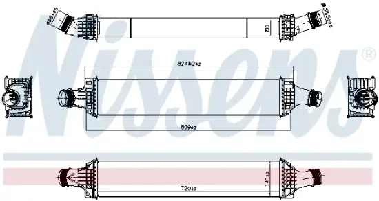 Ladeluftkühler NISSENS 961345 Bild Ladeluftkühler NISSENS 961345