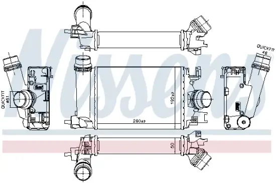 Ladeluftkühler NISSENS 961359 Bild Ladeluftkühler NISSENS 961359