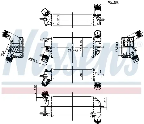 Ladeluftkühler NISSENS 961360
