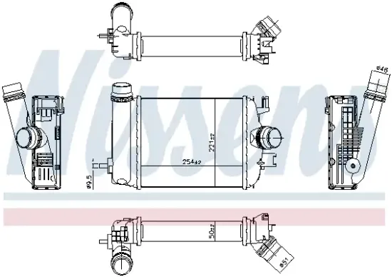 Ladeluftkühler NISSENS 961363 Bild Ladeluftkühler NISSENS 961363