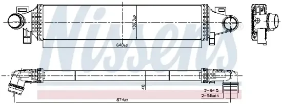 Ladeluftkühler NISSENS 961371 Bild Ladeluftkühler NISSENS 961371