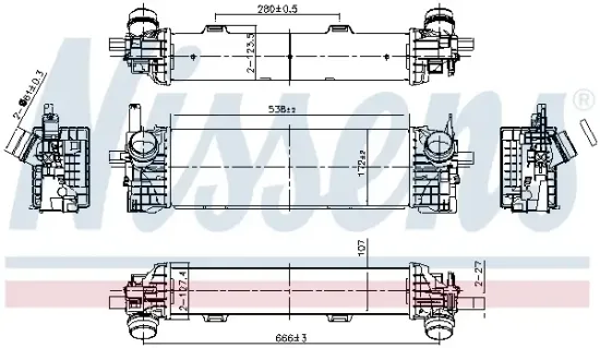 Ladeluftkühler NISSENS 961377 Bild Ladeluftkühler NISSENS 961377