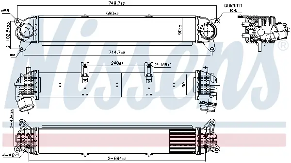 Ladeluftkühler NISSENS 961402