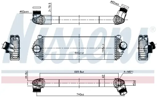 Ladeluftkühler NISSENS 961409 Bild Ladeluftkühler NISSENS 961409