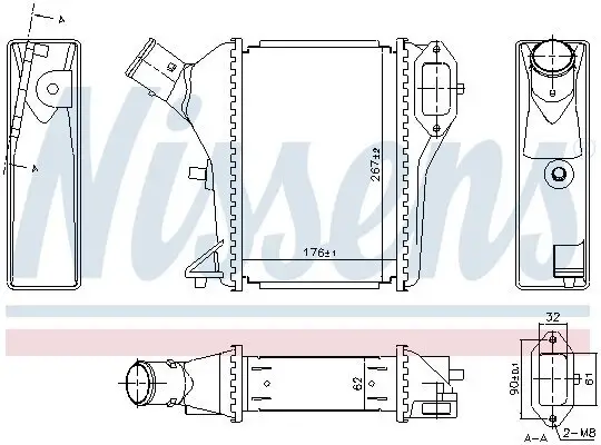 Ladeluftkühler NISSENS 961423 Bild Ladeluftkühler NISSENS 961423