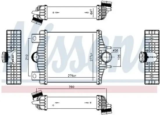 Ladeluftkühler NISSENS 961427 Bild Ladeluftkühler NISSENS 961427