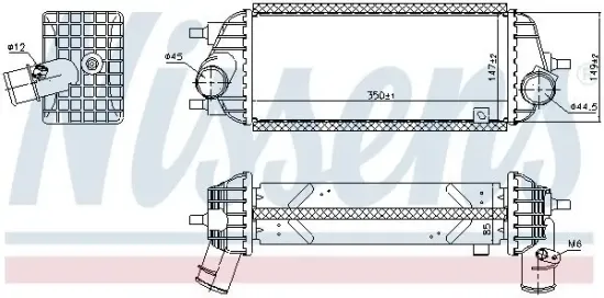 Ladeluftkühler NISSENS 961442 Bild Ladeluftkühler NISSENS 961442