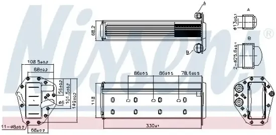 Ladeluftkühler NISSENS 961447 Bild Ladeluftkühler NISSENS 961447