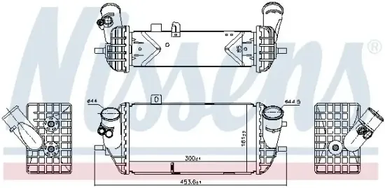 Ladeluftkühler NISSENS 96144 Bild Ladeluftkühler NISSENS 96144