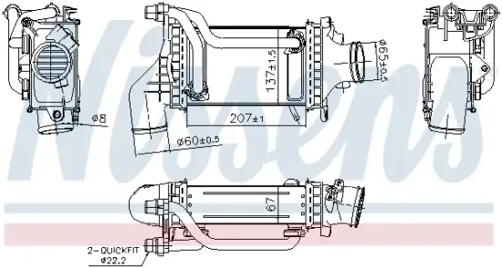 Ladeluftkühler NISSENS 961454 Bild Ladeluftkühler NISSENS 961454