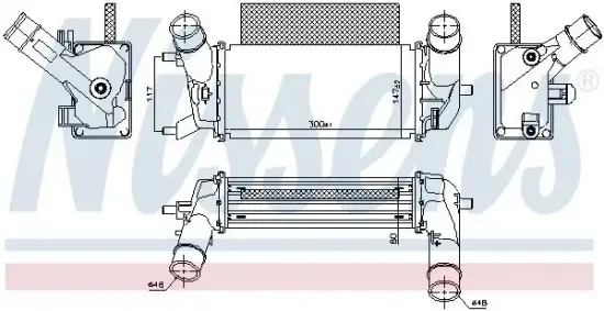 Ladeluftkühler NISSENS 961486 Bild Ladeluftkühler NISSENS 961486