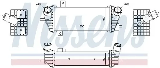 Ladeluftkühler NISSENS 961493 Bild Ladeluftkühler NISSENS 961493