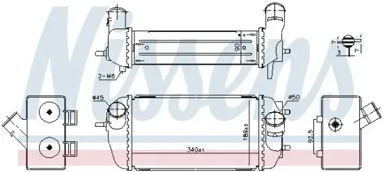 Ladeluftkühler NISSENS 961495 Bild Ladeluftkühler NISSENS 961495