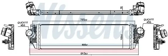 Ladeluftkühler NISSENS 961504 Bild Ladeluftkühler NISSENS 961504