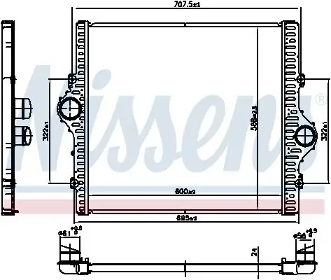 Ladeluftkühler NISSENS 961506 Bild Ladeluftkühler NISSENS 961506