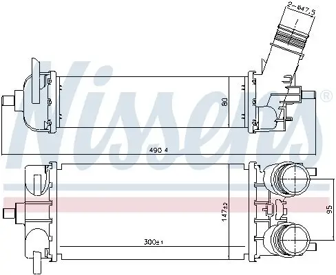 Ladeluftkühler NISSENS 961509 Bild Ladeluftkühler NISSENS 961509