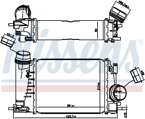 Ladeluftkühler NISSENS 961521 Bild Ladeluftkühler NISSENS 961521