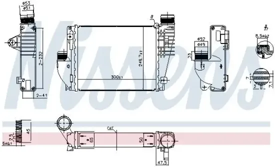 Ladeluftkühler NISSENS 961523 Bild Ladeluftkühler NISSENS 961523