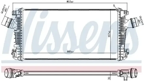 Ladeluftkühler NISSENS 961543 Bild Ladeluftkühler NISSENS 961543