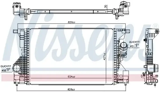 Ladeluftkühler NISSENS 961560 Bild Ladeluftkühler NISSENS 961560