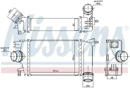 Ladeluftkühler NISSENS 961583 Bild Ladeluftkühler NISSENS 961583