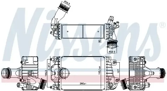 Ladeluftkühler links NISSENS 961598 Bild Ladeluftkühler links NISSENS 961598