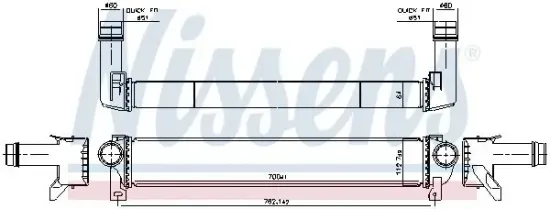 Ladeluftkühler NISSENS 961599 Bild Ladeluftkühler NISSENS 961599
