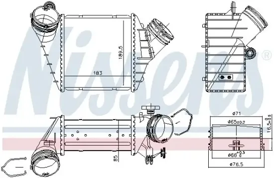 Ladeluftkühler NISSENS 96176 Bild Ladeluftkühler NISSENS 96176