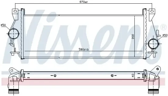 Ladeluftkühler NISSENS 96199 Bild Ladeluftkühler NISSENS 96199